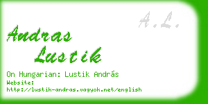 andras lustik business card